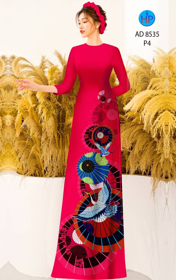 Vải Áo Dài Chim Hạc mới ra AD 8535 24 Vải Áo Dài Chim Hạc mới ra AD 8535