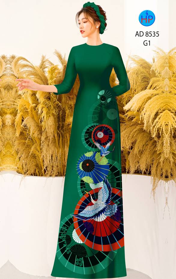 Vải Áo Dài Chim Hạc mới ra AD 8535 28 Vải Áo Dài Chim Hạc mới ra AD 8535