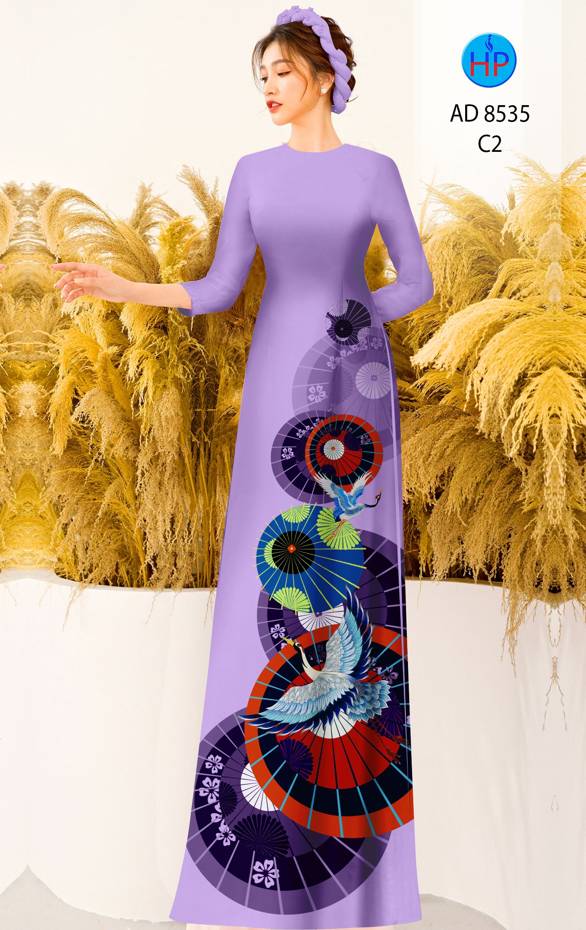 Vải Áo Dài Chim Hạc mới ra AD 8535 25 Vải Áo Dài Chim Hạc mới ra AD 8535