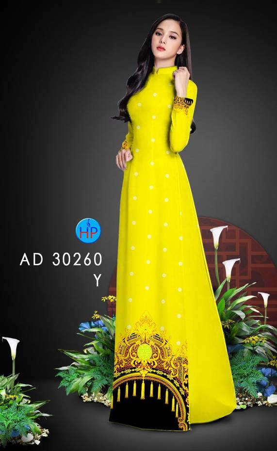 Vải Áo Dài Chấm Bi thiết kế 2021 AD 30260 30 Vải Áo Dài Chấm Bi thiết kế 2021 AD 30260