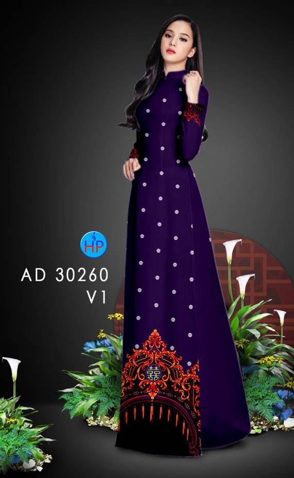 Vải Áo Dài Chấm Bi thiết kế 2021 AD 30260 34 Vải Áo Dài Chấm Bi thiết kế 2021 AD 30260