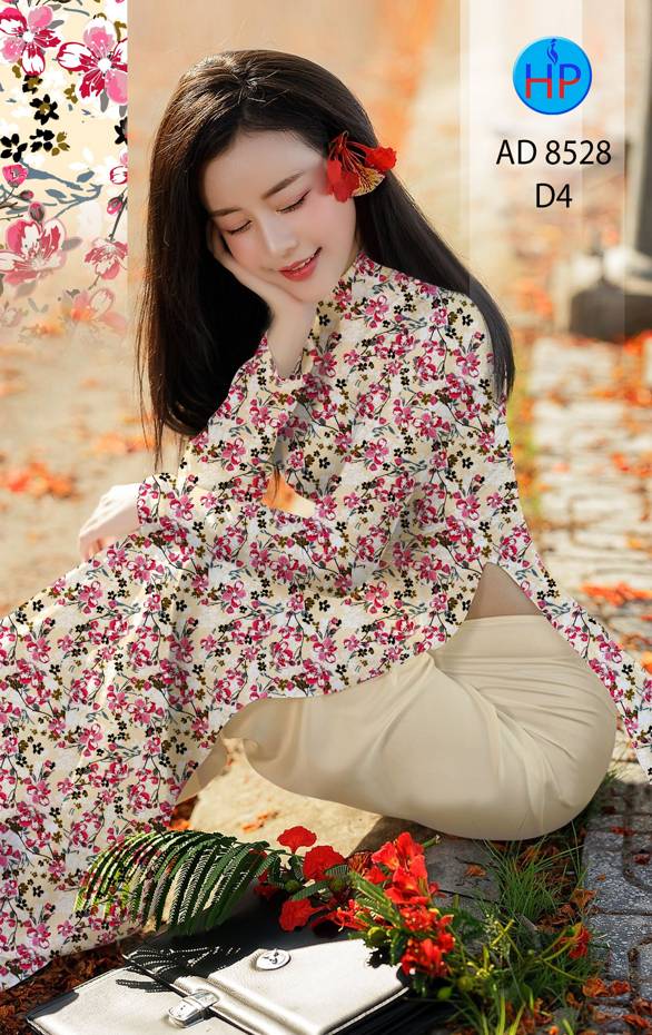 Vải Áo Dài Hoa Đều kiểu mới AD 8528 39 Vải Áo Dài Hoa Đều kiểu mới AD 8528