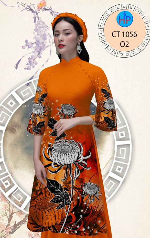 Vải Áo Dài Hoa Cúc mới ra AD CT1056 42 Vải Áo Dài Hoa Cúc mới ra AD CT1056
