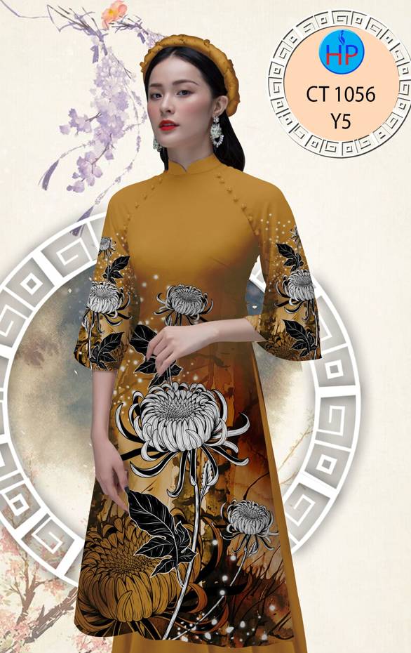 Vải Áo Dài Hoa Cúc mới ra AD CT1056 41 Vải Áo Dài Hoa Cúc mới ra AD CT1056