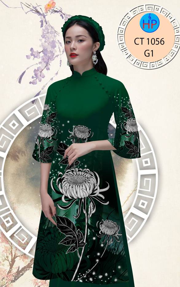 Vải Áo Dài Hoa Cúc mới ra AD CT1056 38 Vải Áo Dài Hoa Cúc mới ra AD CT1056