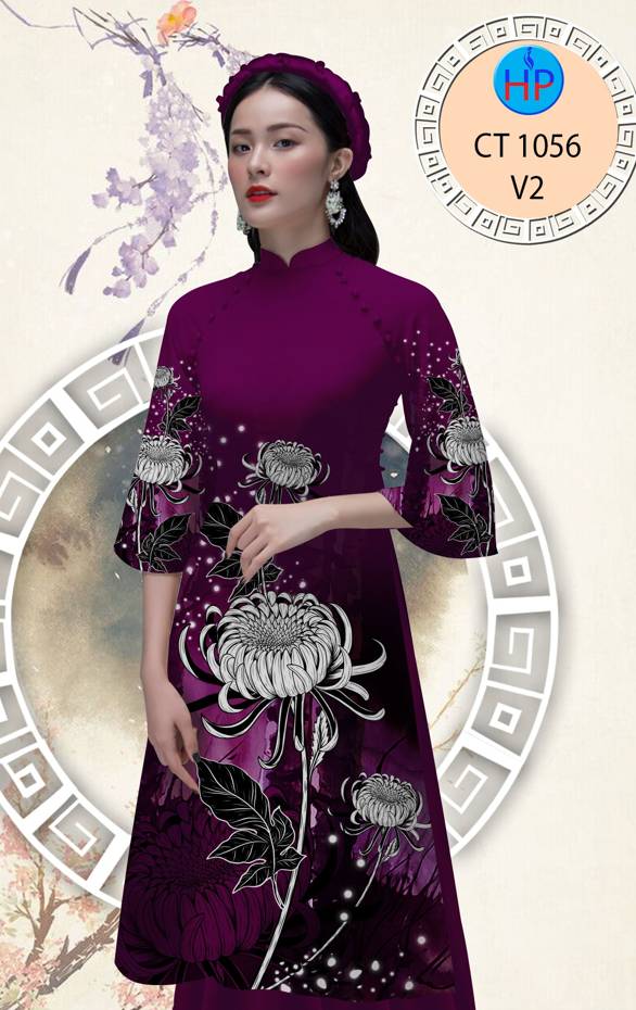 Vải Áo Dài Hoa Cúc mới ra AD CT1056 43 Vải Áo Dài Hoa Cúc mới ra AD CT1056