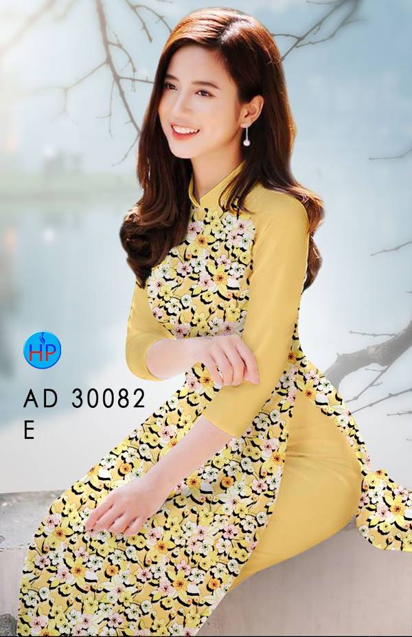 Vải Áo Dài Hoa Đều kiểu mới AD 30082 35 Vải Áo Dài Hoa Đều kiểu mới AD 30082