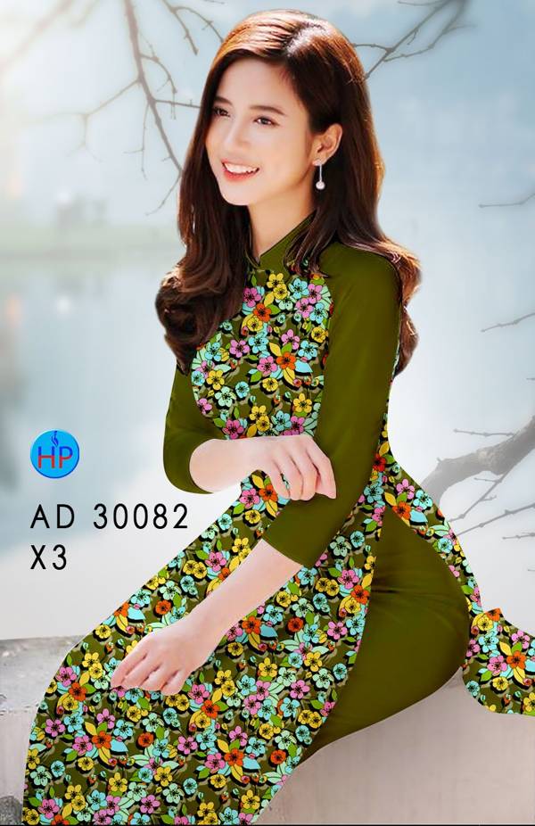 Vải Áo Dài Hoa Đều kiểu mới AD 30082 37 Vải Áo Dài Hoa Đều kiểu mới AD 30082