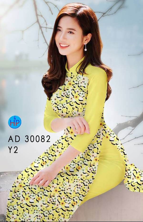 Vải Áo Dài Hoa Đều kiểu mới AD 30082 38 Vải Áo Dài Hoa Đều kiểu mới AD 30082