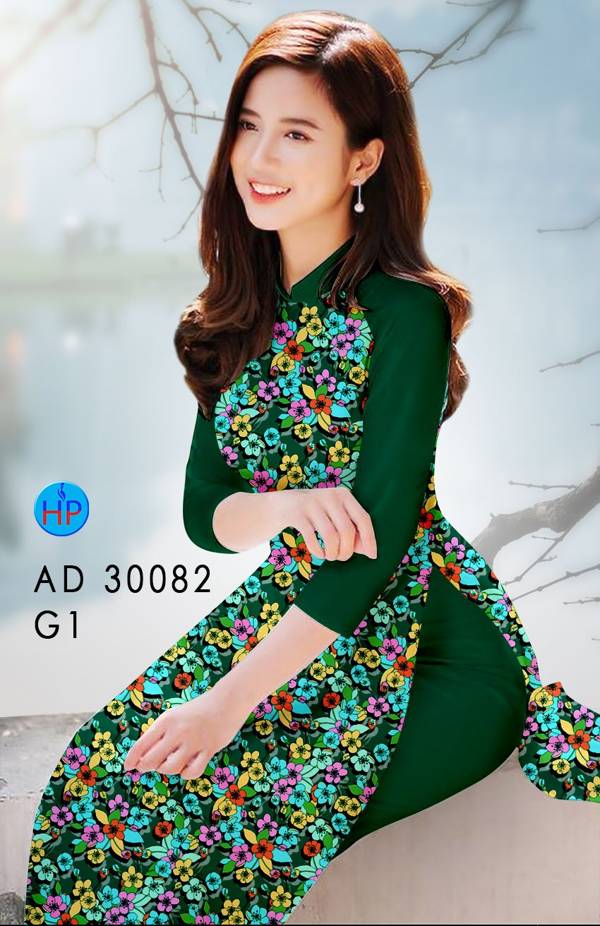 Vải Áo Dài Hoa Đều kiểu mới AD 30082 46 Vải Áo Dài Hoa Đều kiểu mới AD 30082