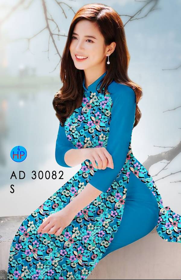 Vải Áo Dài Hoa Đều kiểu mới AD 30082 45 Vải Áo Dài Hoa Đều kiểu mới AD 30082