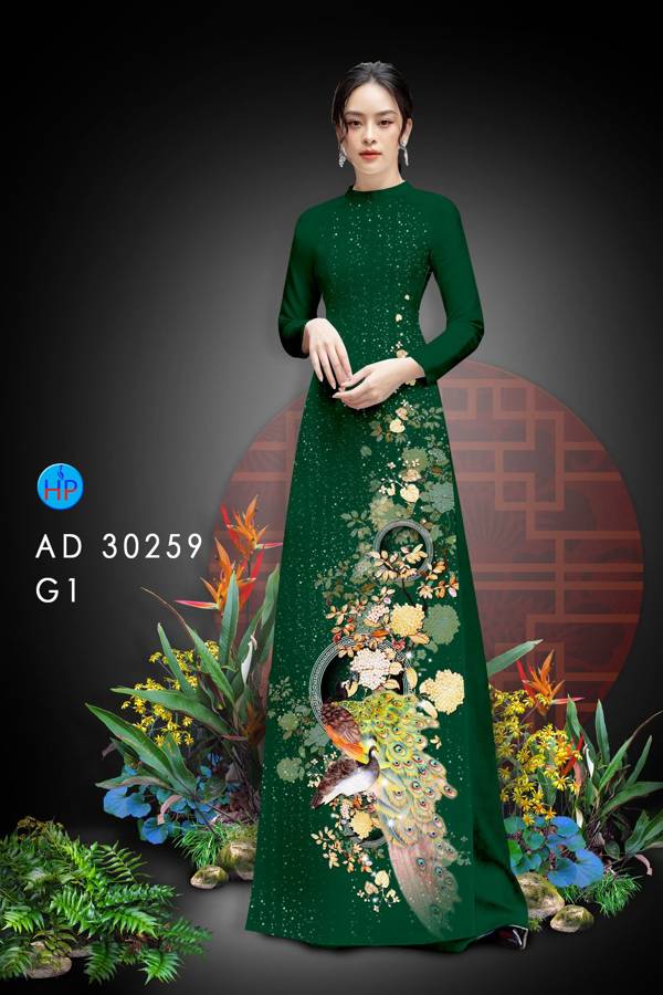 Vải Áo Dài Chim Công thiết kế 2021 AD 30259 26 Vải Áo Dài Chim Công thiết kế 2021 AD 30259