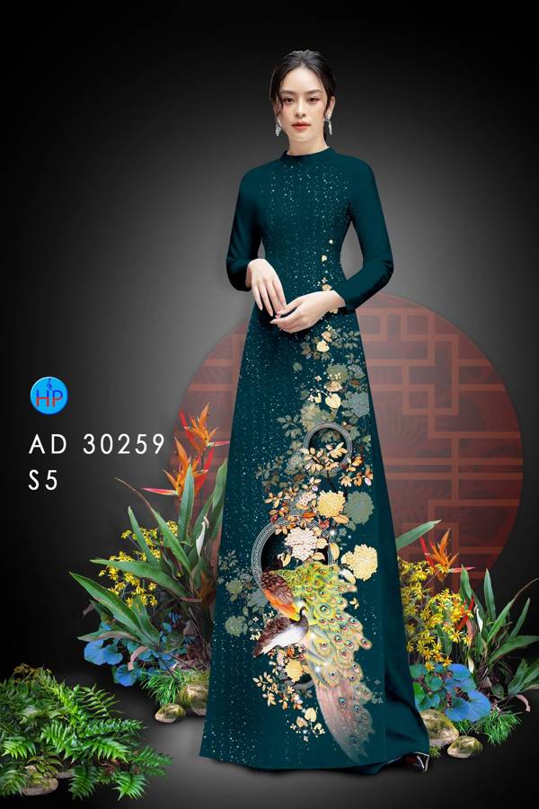 Vải Áo Dài Chim Công thiết kế 2021 AD 30259 31 Vải Áo Dài Chim Công thiết kế 2021 AD 30259