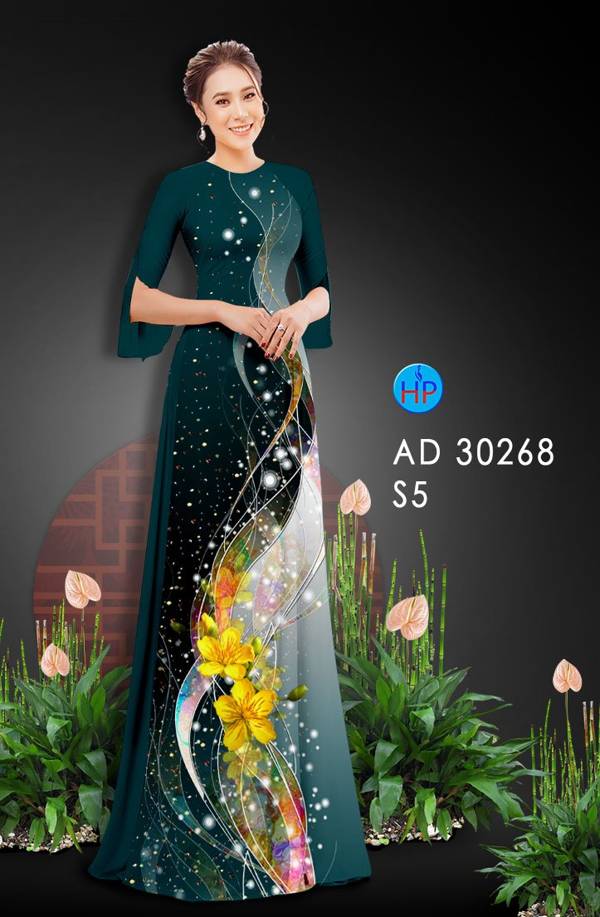 Vải Áo Dài Hoa Mai Vàng thiết kế 2021 AD 30268 42 Vải Áo Dài Hoa Mai Vàng thiết kế 2021 AD 30268