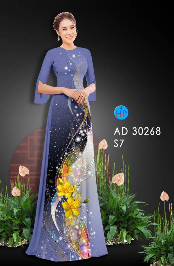 Vải Áo Dài Hoa Mai Vàng thiết kế 2021 AD 30268 46 Vải Áo Dài Hoa Mai Vàng thiết kế 2021 AD 30268