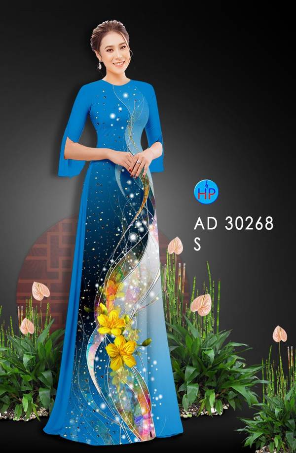 Vải Áo Dài Hoa Mai Vàng thiết kế 2021 AD 30268 44 Vải Áo Dài Hoa Mai Vàng thiết kế 2021 AD 30268