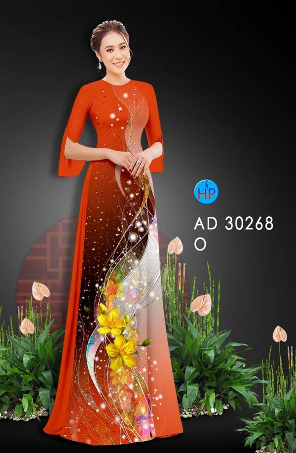 Vải Áo Dài Hoa Mai Vàng thiết kế 2021 AD 30268 53 Vải Áo Dài Hoa Mai Vàng thiết kế 2021 AD 30268