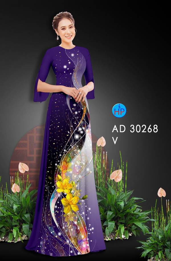 Vải Áo Dài Hoa Mai Vàng thiết kế 2021 AD 30268 57 Vải Áo Dài Hoa Mai Vàng thiết kế 2021 AD 30268