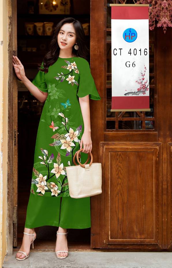 Vải Áo Dài Hoa In 3D thiết kế 2021 AD CT4016 28 Vải Áo Dài Hoa In 3D thiết kế 2021 AD CT4016
