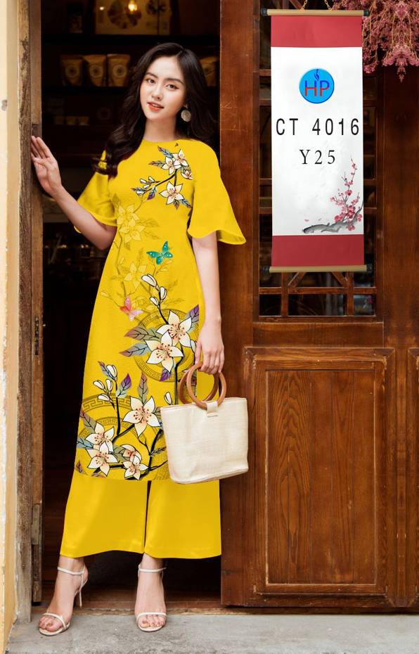 Vải Áo Dài Hoa In 3D thiết kế 2021 AD CT4016 31 Vải Áo Dài Hoa In 3D thiết kế 2021 AD CT4016