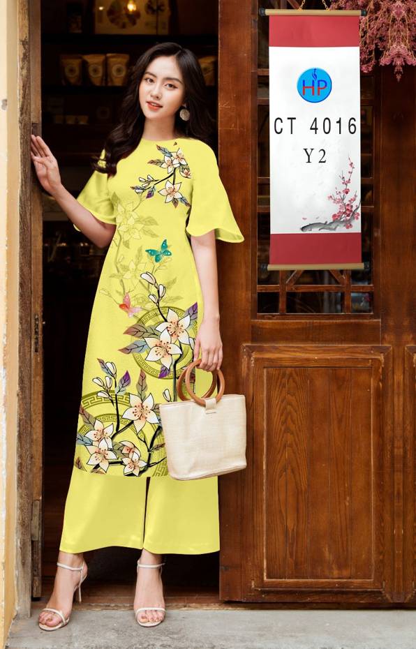 Vải Áo Dài Hoa In 3D thiết kế 2021 AD CT4016 32 Vải Áo Dài Hoa In 3D thiết kế 2021 AD CT4016