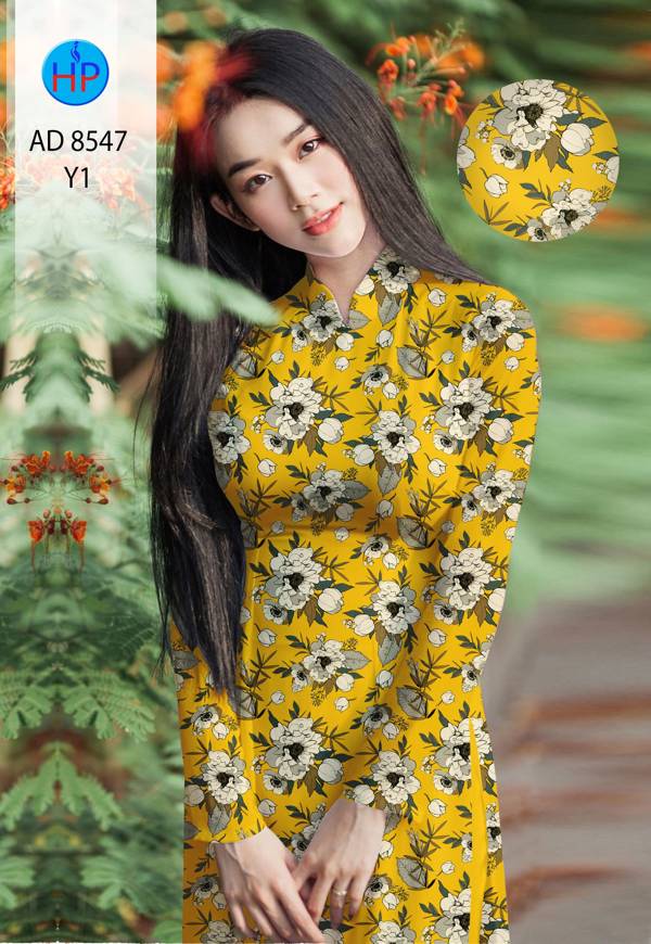 Vải Áo Dài Hoa Đều kiểu mới AD 8547 31 Vải Áo Dài Hoa Đều kiểu mới AD 8547
