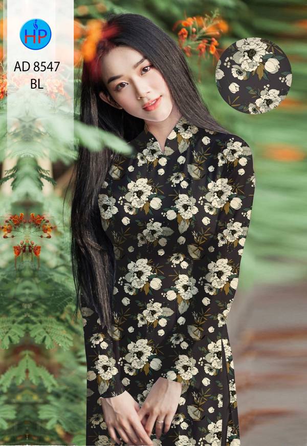 Vải Áo Dài Hoa Đều kiểu mới AD 8547 33 Vải Áo Dài Hoa Đều kiểu mới AD 8547
