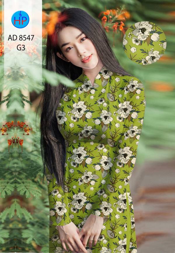 Vải Áo Dài Hoa Đều kiểu mới AD 8547 37 Vải Áo Dài Hoa Đều kiểu mới AD 8547