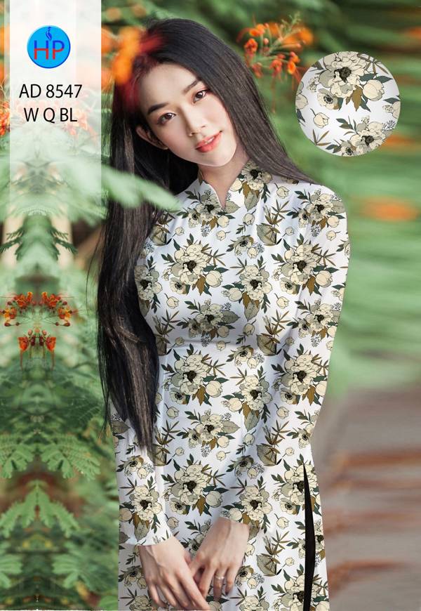 Vải Áo Dài Hoa Đều kiểu mới AD 8547 42 Vải Áo Dài Hoa Đều kiểu mới AD 8547