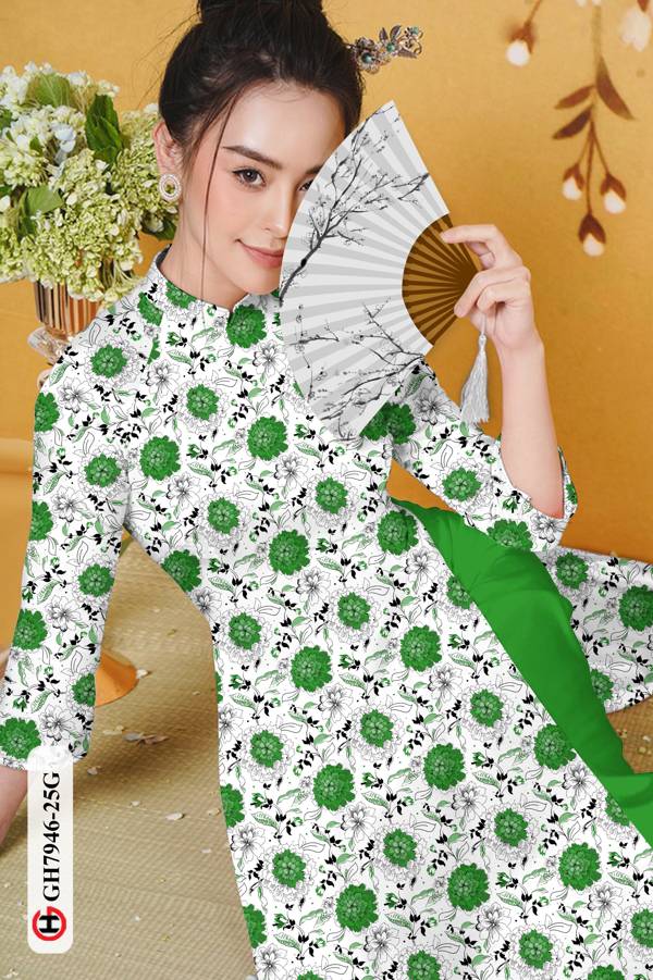 Vải Áo Dài Hoa Đều thiết kế 2021 AD GH7946 32 Vải Áo Dài Hoa Đều thiết kế 2021 AD GH7946