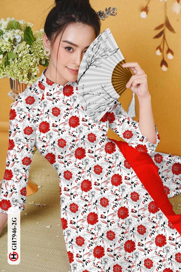 Vải Áo Dài Hoa Đều thiết kế 2021 AD GH7946 35 Vải Áo Dài Hoa Đều thiết kế 2021 AD GH7946