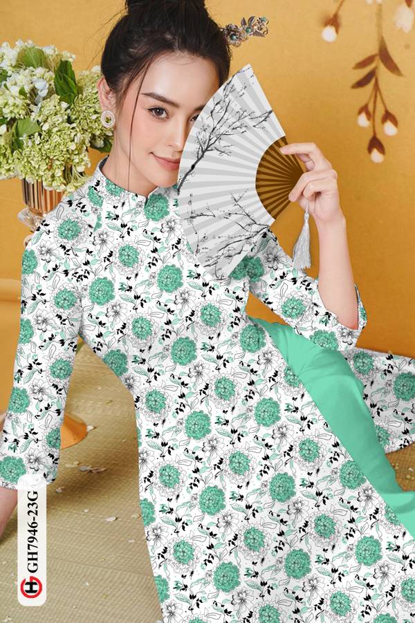 Vải Áo Dài Hoa Đều thiết kế 2021 AD GH7946 41 Vải Áo Dài Hoa Đều thiết kế 2021 AD GH7946