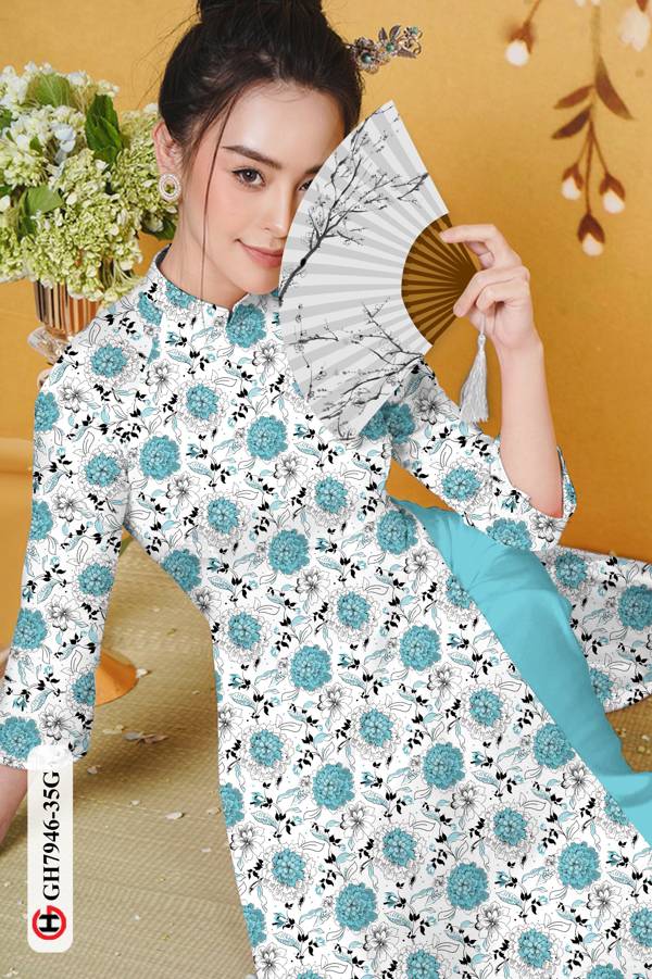 Vải Áo Dài Hoa Đều thiết kế 2021 AD GH7946 40 Vải Áo Dài Hoa Đều thiết kế 2021 AD GH7946