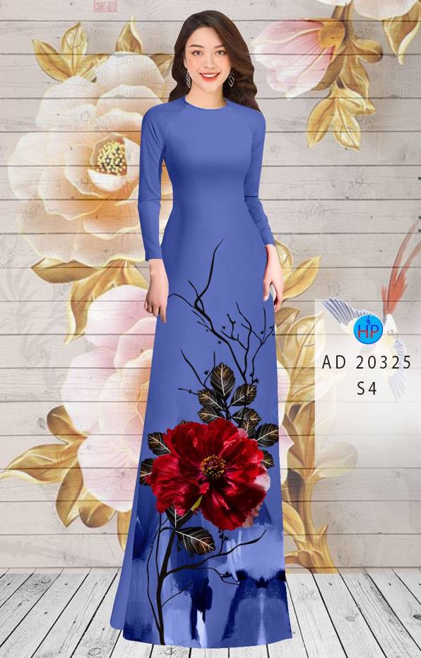 Vải Áo Dài Hoa In 3D kiểu mới AD 20325 42 Vải Áo Dài Hoa In 3D kiểu mới AD 20325