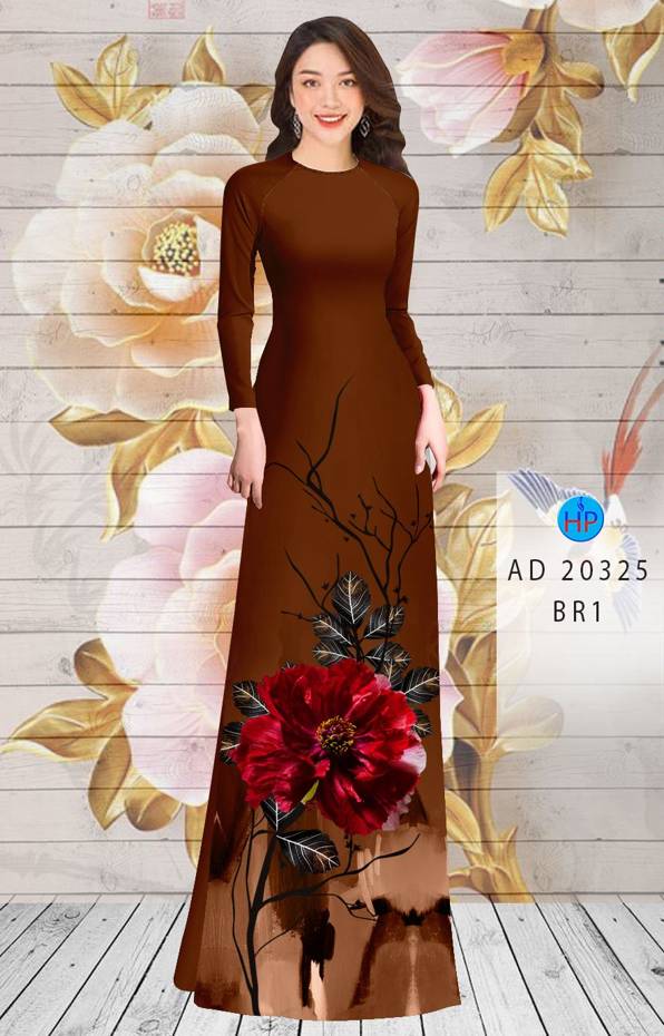 Vải Áo Dài Hoa In 3D kiểu mới AD 20325 43 Vải Áo Dài Hoa In 3D kiểu mới AD 20325