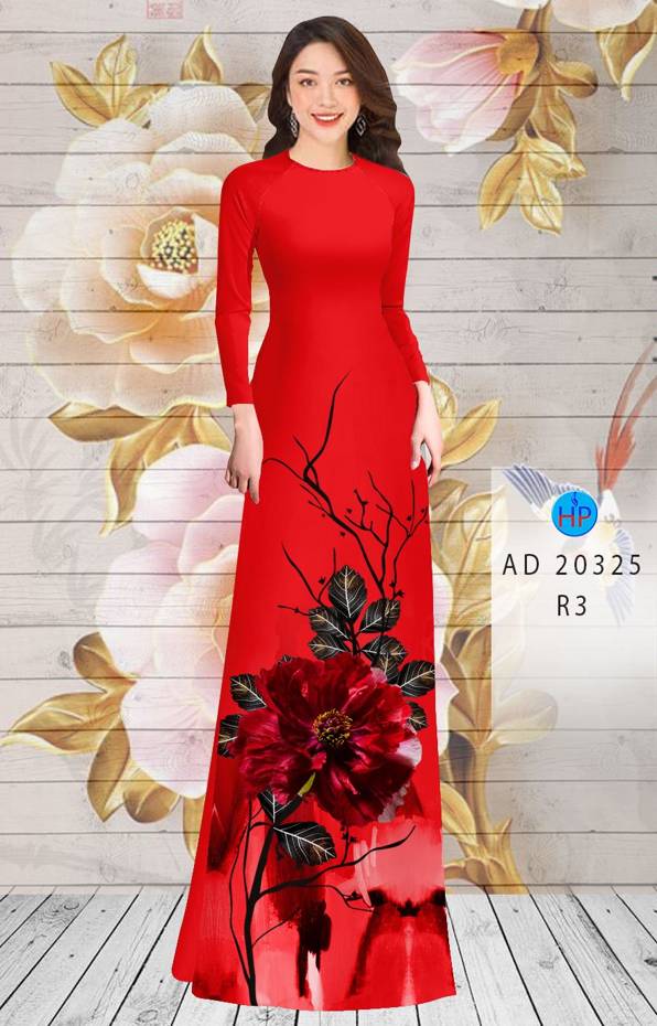 Vải Áo Dài Hoa In 3D kiểu mới AD 20325 41 Vải Áo Dài Hoa In 3D kiểu mới AD 20325