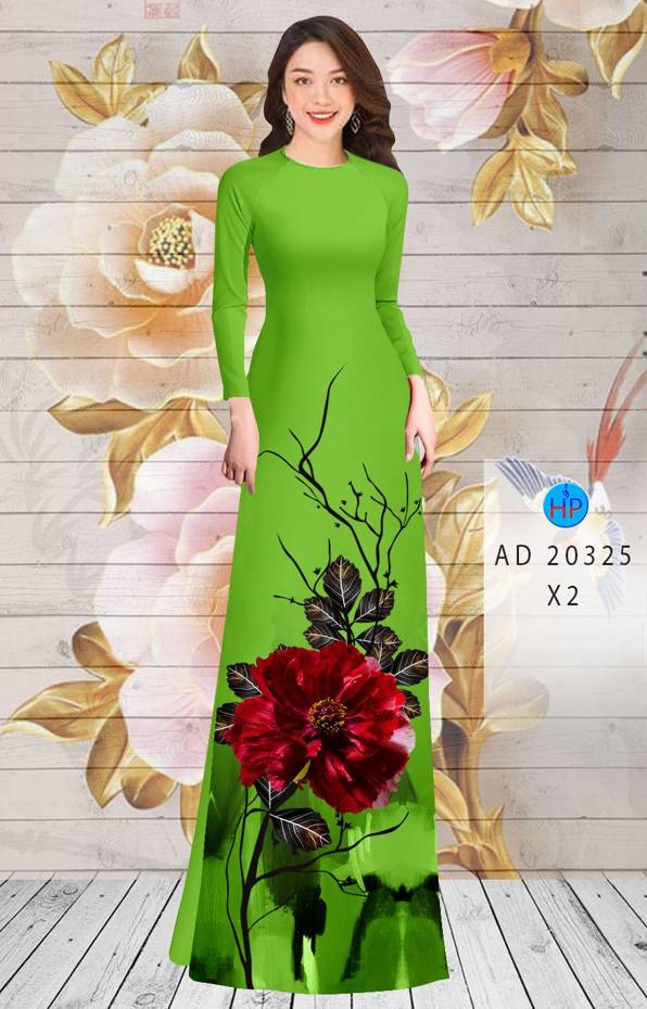 Vải Áo Dài Hoa In 3D kiểu mới AD 20325 48 Vải Áo Dài Hoa In 3D kiểu mới AD 20325
