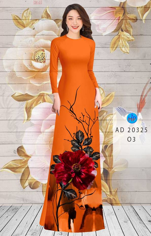 Vải Áo Dài Hoa In 3D kiểu mới AD 20325 49 Vải Áo Dài Hoa In 3D kiểu mới AD 20325