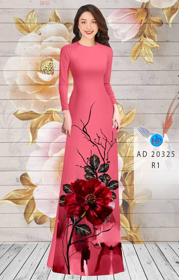 Vải Áo Dài Hoa In 3D kiểu mới AD 20325 53 Vải Áo Dài Hoa In 3D kiểu mới AD 20325