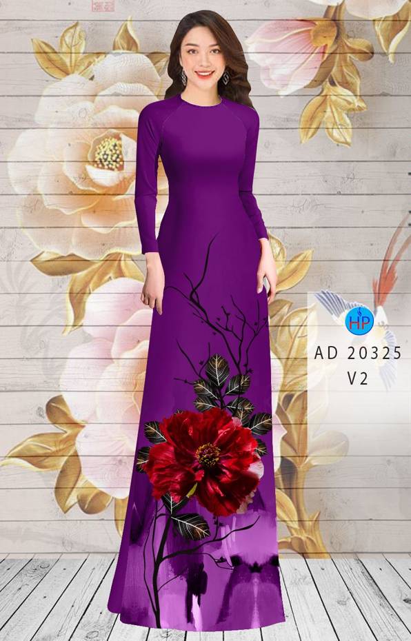 Vải Áo Dài Hoa In 3D kiểu mới AD 20325 55 Vải Áo Dài Hoa In 3D kiểu mới AD 20325