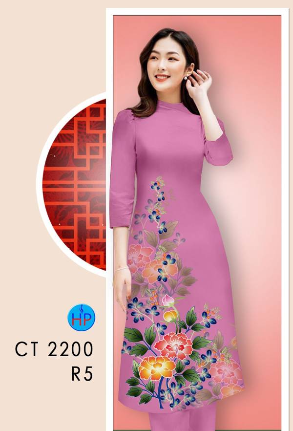 Vải Áo Dài Hoa In 3D thiết kế 2021 AD CT2200 42 Vải Áo Dài Hoa In 3D thiết kế 2021 AD CT2200