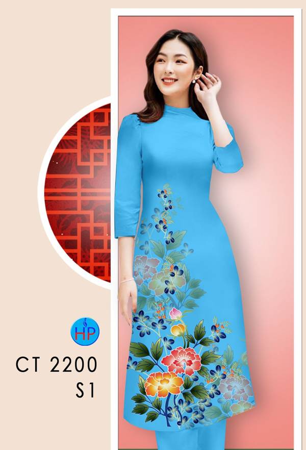 Vải Áo Dài Hoa In 3D thiết kế 2021 AD CT2200 41 Vải Áo Dài Hoa In 3D thiết kế 2021 AD CT2200