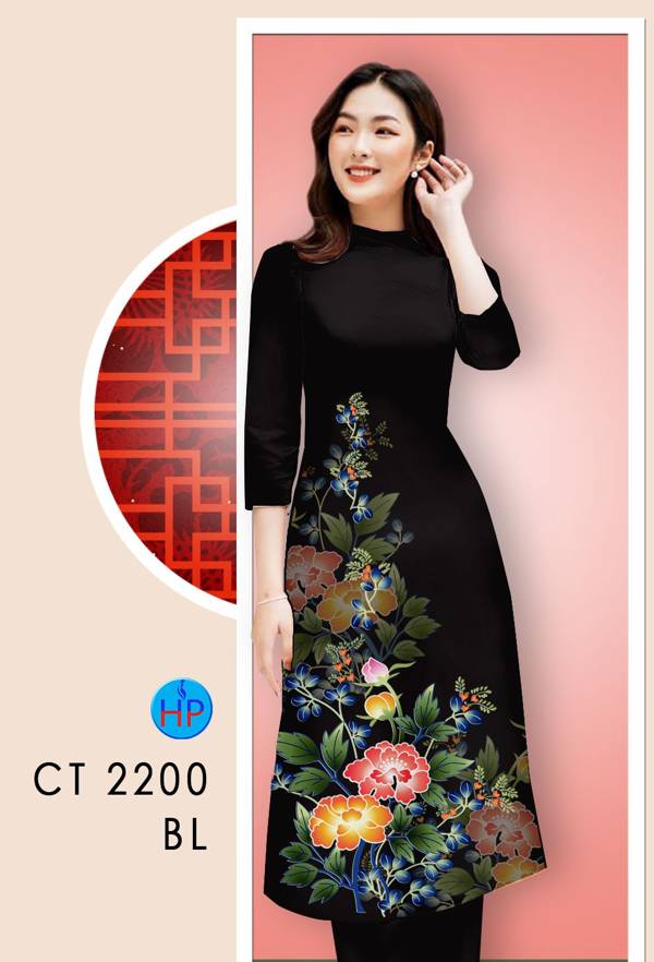 Vải Áo Dài Hoa In 3D thiết kế 2021 AD CT2200 44 Vải Áo Dài Hoa In 3D thiết kế 2021 AD CT2200