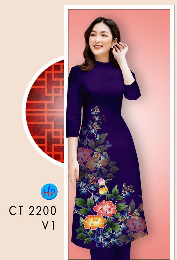 Vải Áo Dài Hoa In 3D thiết kế 2021 AD CT2200 48 Vải Áo Dài Hoa In 3D thiết kế 2021 AD CT2200