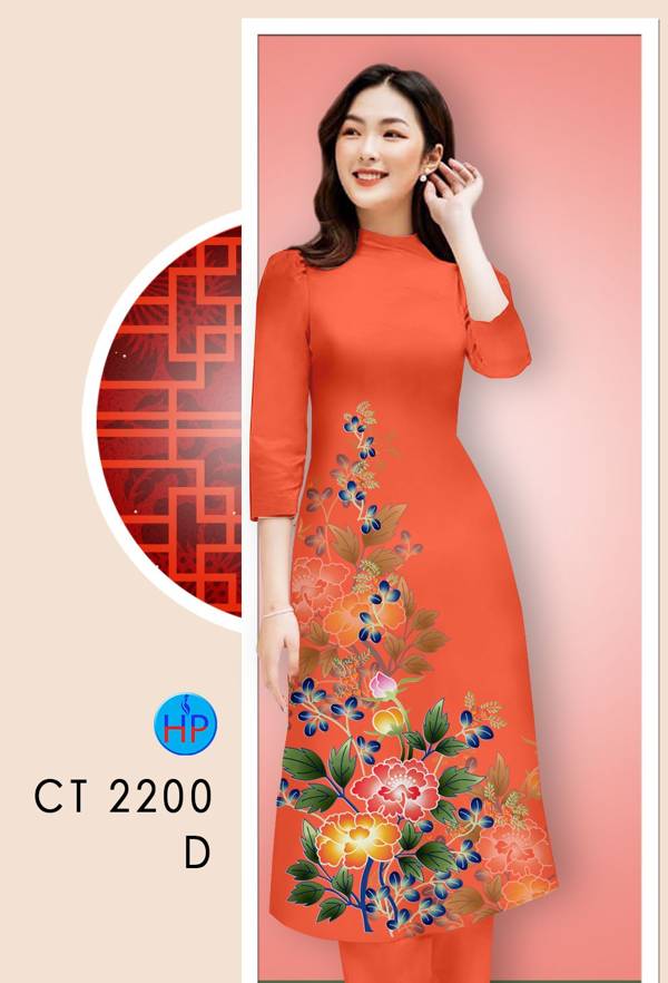 Vải Áo Dài Hoa In 3D thiết kế 2021 AD CT2200 47 Vải Áo Dài Hoa In 3D thiết kế 2021 AD CT2200