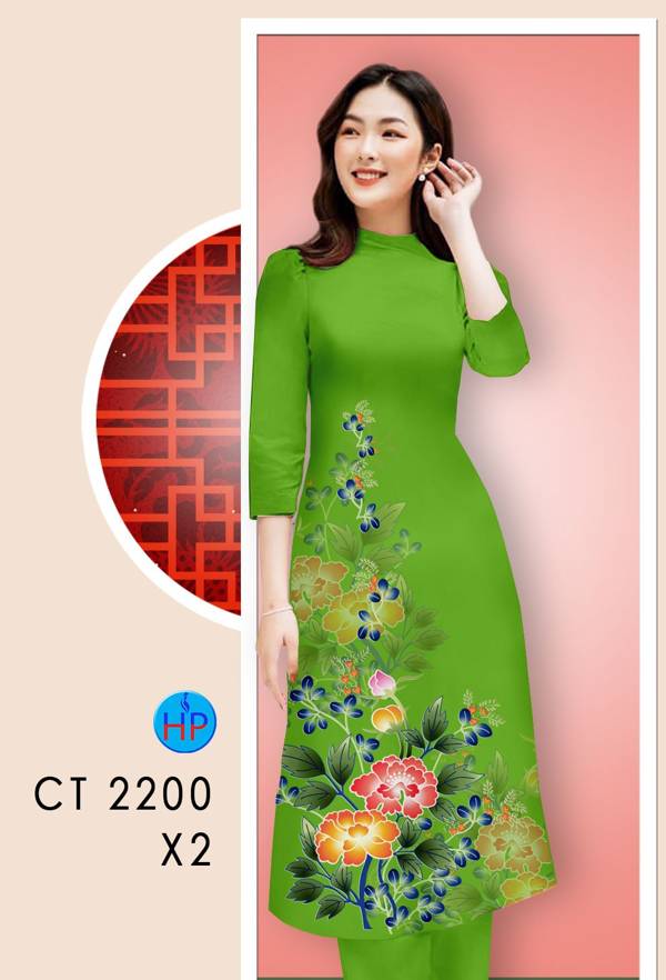 Vải Áo Dài Hoa In 3D thiết kế 2021 AD CT2200 49 Vải Áo Dài Hoa In 3D thiết kế 2021 AD CT2200