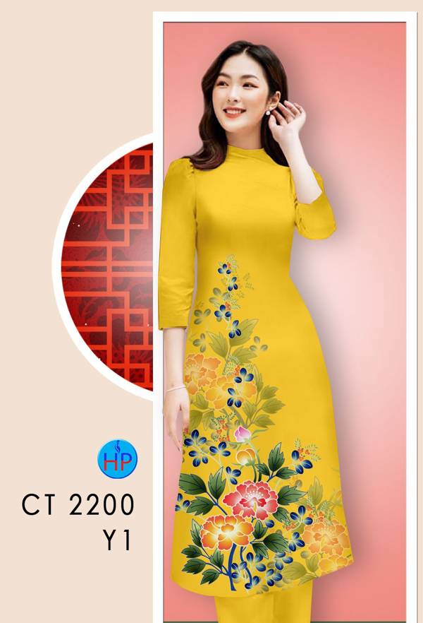 Vải Áo Dài Hoa In 3D thiết kế 2021 AD CT2200 52 Vải Áo Dài Hoa In 3D thiết kế 2021 AD CT2200
