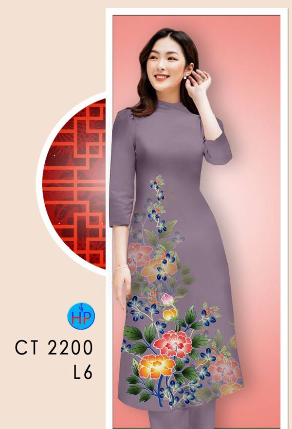 Vải Áo Dài Hoa In 3D thiết kế 2021 AD CT2200 53 Vải Áo Dài Hoa In 3D thiết kế 2021 AD CT2200