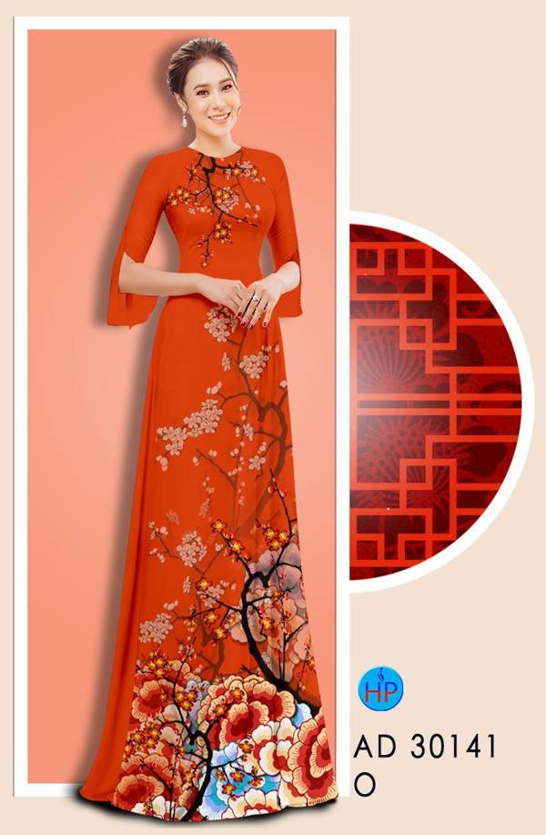 Vải Áo Dài Hoa In 3D thiết kế 2021 AD 30141 40 Vải Áo Dài Hoa In 3D thiết kế 2021 AD 30141