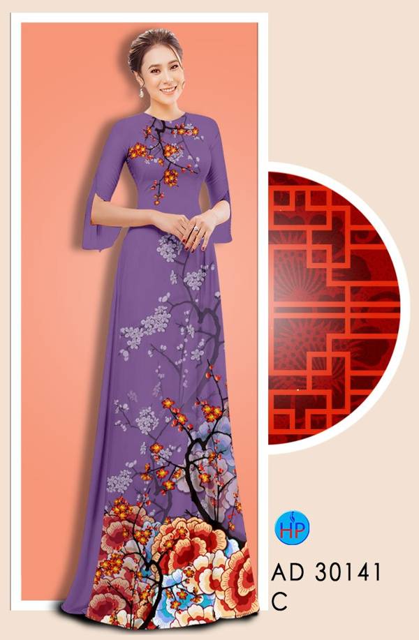 Vải Áo Dài Hoa In 3D thiết kế 2021 AD 30141 39 Vải Áo Dài Hoa In 3D thiết kế 2021 AD 30141